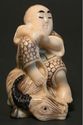 Japanese  netsuke -Chinese Boy sits on Water Buffa