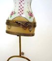French  Limoge Porcelain Box- Mannequin White Lace