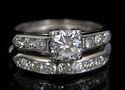  A Platinum & Diamond Engagement Set (rings) #561