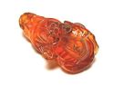 Japanese amber netsuke- CHARPEI/SHARPEI Puppy Dog 