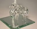 Islamic Crystal glass -CAMEL Under Palm Tree,has b