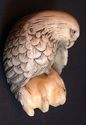 Japanese  netsuke -A Falcon /Eagle Bird Clutches i