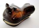 Genuine French  Limoge Porcelain Box- HIPPO is HUN