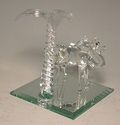 Islamic Crystal glass -CAMEL Under Palm Tree,has b