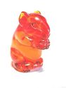 Japanese amber netsuke- Mouse Standing & Eating Gr