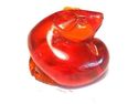 Japanese amber netsuke-recumbrant MOUSE ,signed