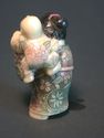 Japanese  netsuke -Mother Geisha & Her baby,rattan
