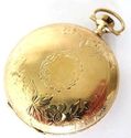 14K Solid Gold WALTHAM Pocket Watch Hunter Case 16