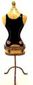French  Limoge Porcelain Box-Mannequin Black LACE 