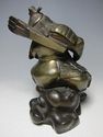Antique Japanese Solid Bronze Samurai General /Arc