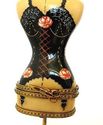 French  Limoge Porcelain Box-Mannequin Black LACE 