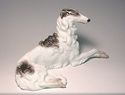Austrian AUGARTEN black  BORZOI,russian wolfhound 