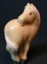 Japanese  netsuke -Recumbrant Horse with white man
