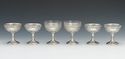 Antique Set of 6 Sterling Silver Sherbet Bowls On 
