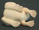 Japanese  netsuke-White FROG Squats