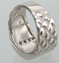  Sterling Silver 925  Blue Green Diamond Square Ri