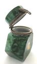 Genuine French  Limoge Porcelain Box-Green INKWELL