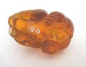Japanese amber netsuke-Cute PANDA Bear Chows Bambo