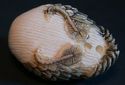 Japanese  netsuke-A Beautiful Egret/Crane Bird sit