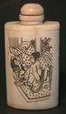 Chinese Bone Snuff Bottle - handpainted on both si