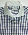 Eton red Ribbon Shirt Size 16 Cutaway Collar