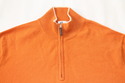 Brioni Half-Zip Cashmere Sweater Size L Burnt Oran