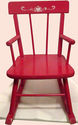 Vintage Childrens Kids Red Rocking Rocker Chair Ch