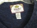 Tiara Womens Ugly Christmas Sweater Blue Cardigan 