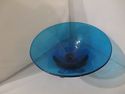 Viking Blue Bowl Vintage Mid Century Art Glass Ped