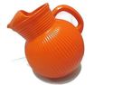 Orange Ball Pitcher Vintage Glass Angled Mid Centu