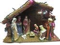 Nativity Set Ceramic Creche 11 Piece Manger Porcel