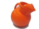 Orange Ball Pitcher Vintage Glass Angled Mid Centu