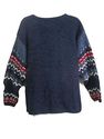 Tiara Womens Ugly Christmas Sweater Blue Cardigan 