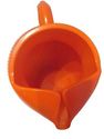 Orange Ball Pitcher Vintage Glass Angled Mid Centu