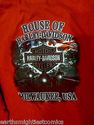 Harley Davidson Red T-Shirt Mens XL Sleeve