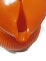 Orange Ball Pitcher Vintage Glass Angled Mid Centu