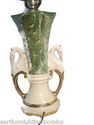 Swan Porcelain Lamp Marble Top Gold Gild