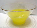 Vintage Mid Century Blendo Frosted Lemon Yellow Gl