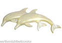 Double Dolphin Ceramic Wall Hanging Marine Mammal 