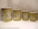 Vintage Terra Cotta Canister Set of 4 Italy Mid Ce