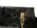 Bentley Purse Black Patent Leather Vintage Gold Ch