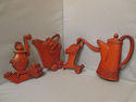 Vtg Sexton Wall Hanging Orange Cast Iron Coal Buck