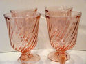 Pink Rosaline Wine Glasses by Arcoroc Lot of 4