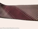 Saks Fifth Avenue Burgundy Grey Tie Diamonds Neckt