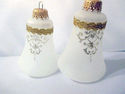 Glass Bells Frosted Christmas Ornament Decor Flora