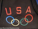 Team USA Olympics Black Navy Blue Duffle Bag