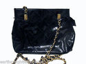 Bentley Purse Black Patent Leather Vintage Gold Ch