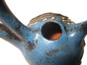 Vintage Cobalt Blue Clay Pottery Vase Teapot Set F