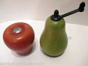 Apple Pear Wooden Salt & Pepper Shaker Grinder