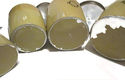 Vtg West Bend Canister Set Yellow Metal Tea Coffee